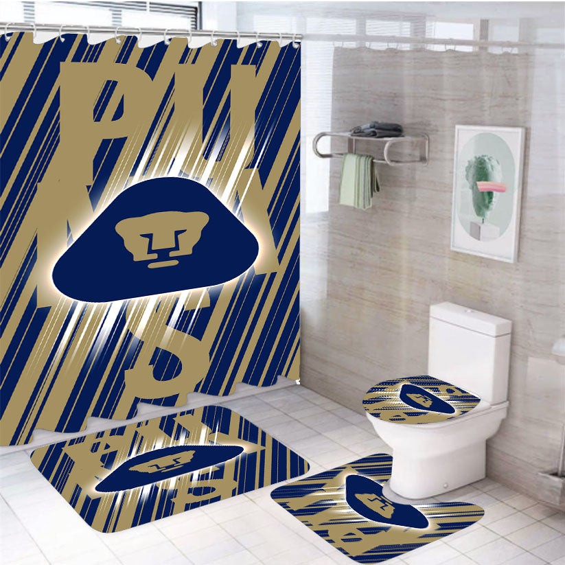Unam 4Pcs Bathroom Set Shower Curtain
