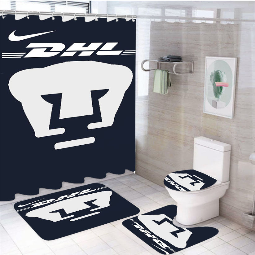 Unam Dhl 4Pcs Bathroom Set Shower Curtain