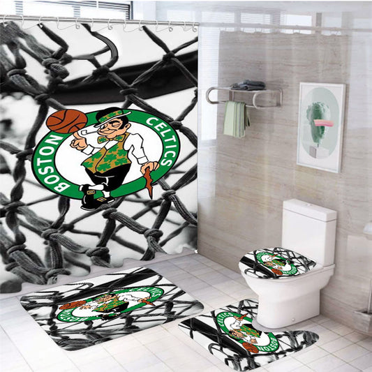 Unique Boston Celtics 4Pcs Bathroom Set Shower Curtain