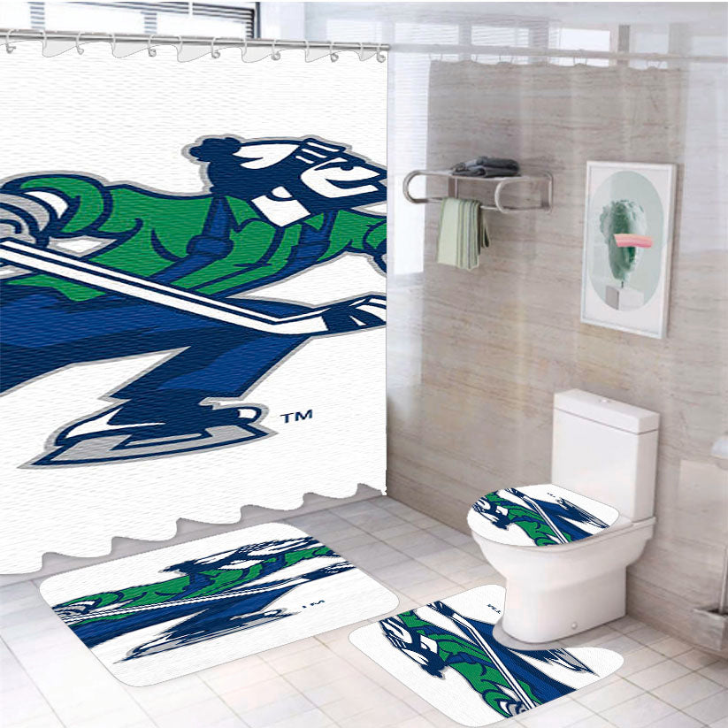 Vancouver Canucks Johnny Logo 4Pcs Bathroom Set Shower Curtain