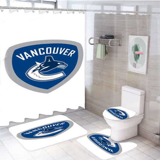 Vancouver Emblem 4Pcs Bathroom Set Shower Curtain