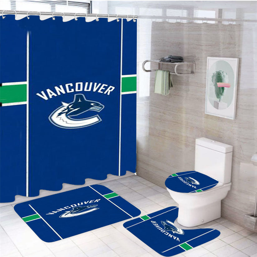 Vancouver Flag 4Pcs Bathroom Set Shower Curtain