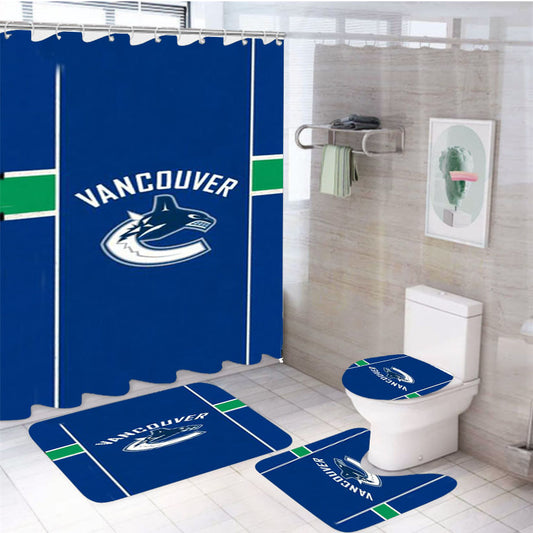 Vancouver Flag 4Pcs Bathroom Set Shower Curtain