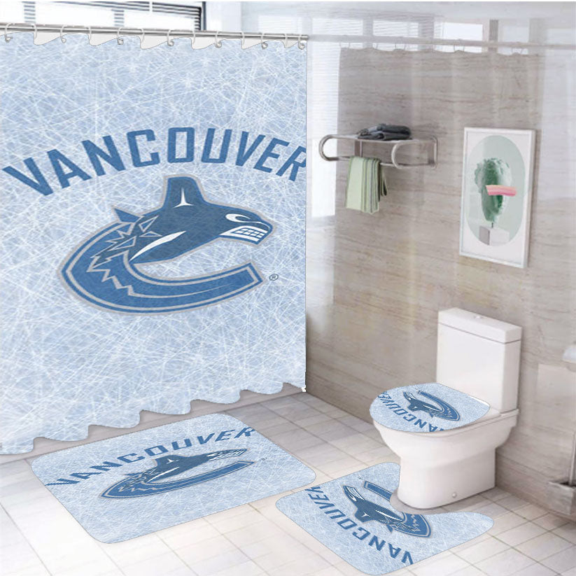 Vancouver Logo 4Pcs Bathroom Set Shower Curtain