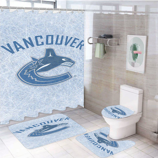 Vancouver Logo 4Pcs Bathroom Set Shower Curtain