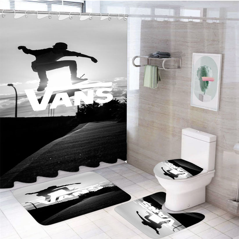Vans 4Pcs Bathroom Set Shower Curtain