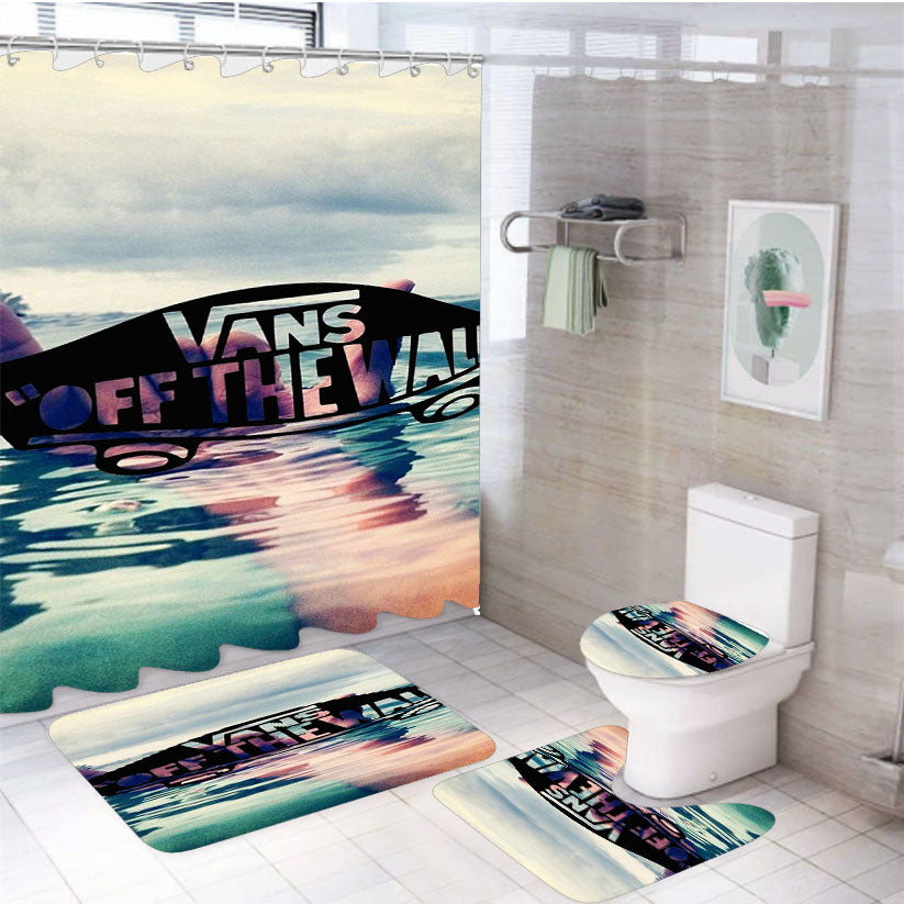 Vans Of The Wall 4Pcs Bathroom Set Shower Curtain