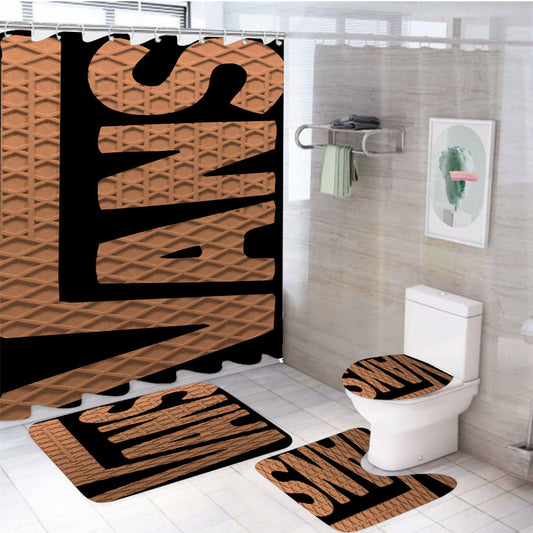 Vans Sole Pattern 4Pcs Bathroom Set Shower Curtain