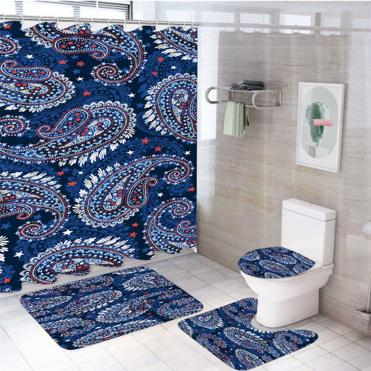 Vera Bradley Fireworks Paisley 4Pcs Bathroom Set Shower Curtain