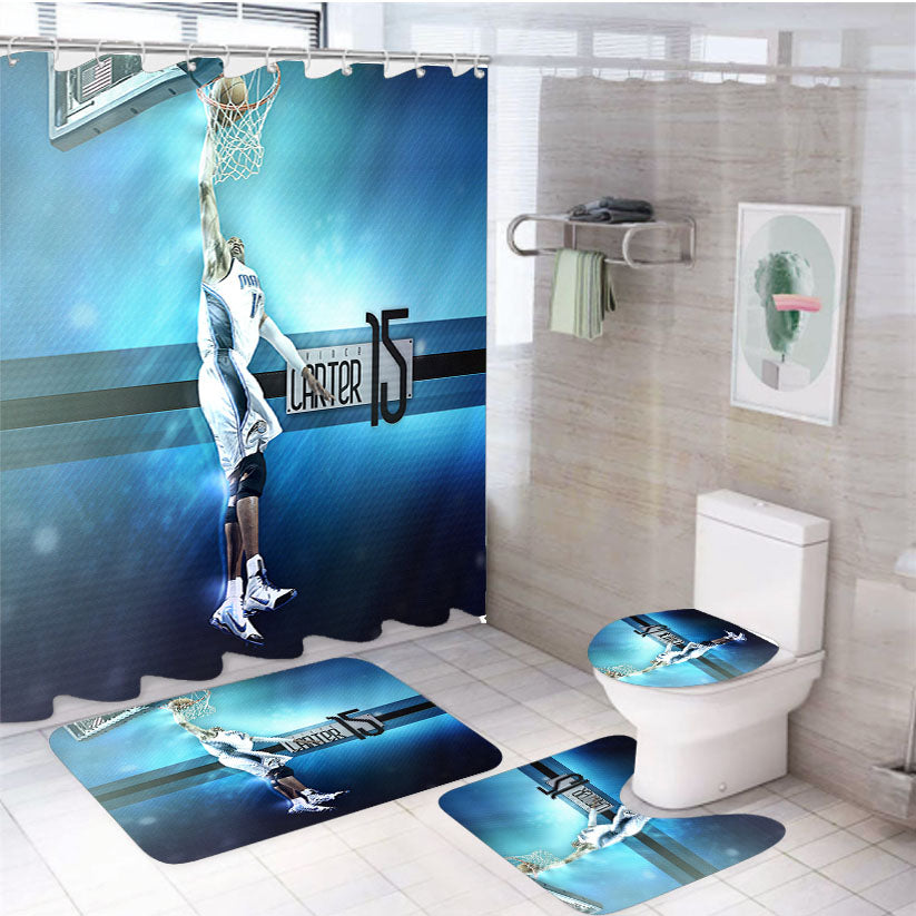 Vince Charter Orlando Magics 4Pcs Bathroom Set Shower Curtain