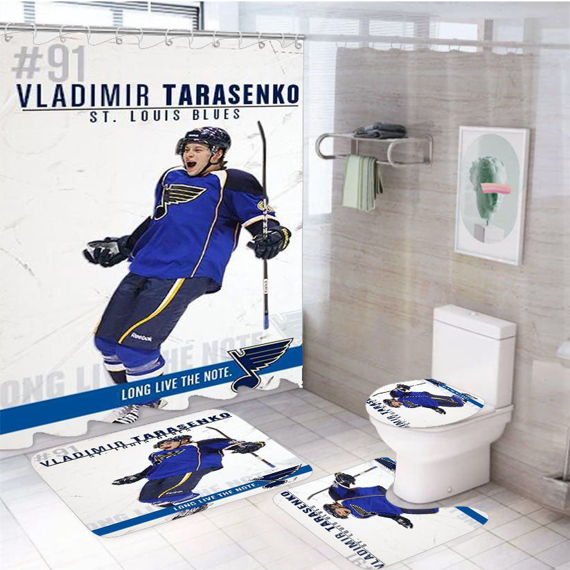 Vladimir Tarasenko St Louis Blues Hockey 4Pcs Bathroom Set Shower Curtain