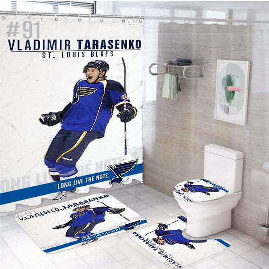 Vladimir Tarasenko St Louis Blues Hockey 4Pcs Bathroom Set Shower Curtain
