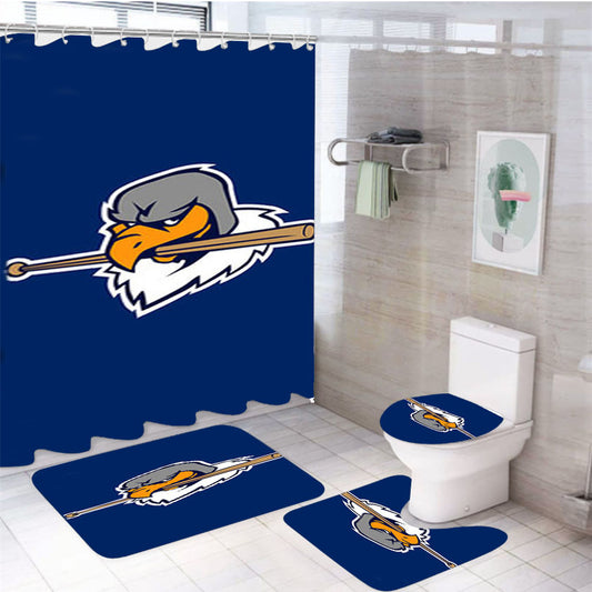Vultures Baseball Logo Blue 4Pcs Bathroom Set Shower Curtain