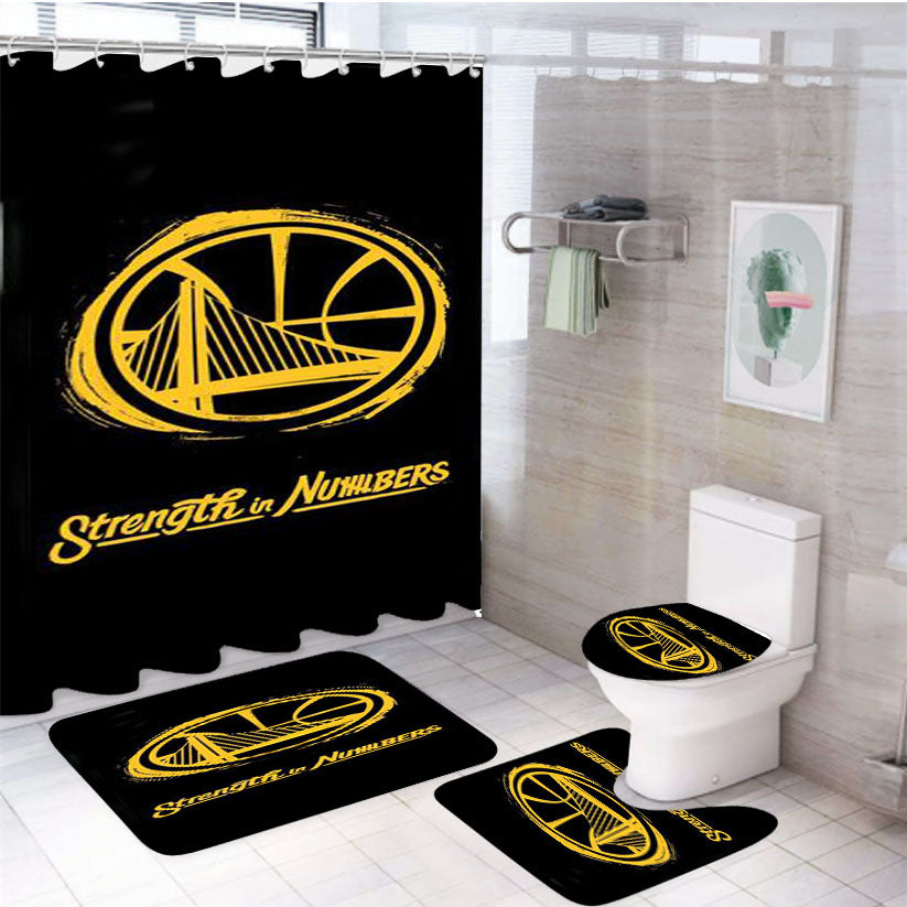 Warriors Strength In Numbers 4Pcs Bathroom Set Shower Curtain