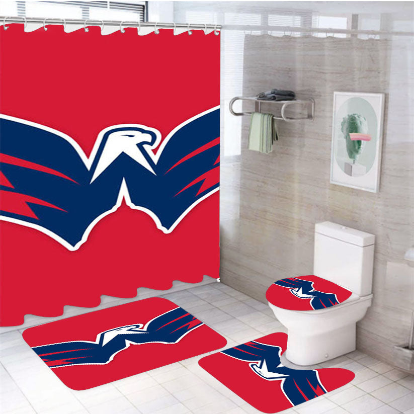 Washington Capitals Icon 4Pcs Bathroom Set Shower Curtain