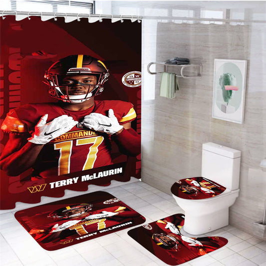 Washington Terry Mclaurin 4Pcs Bathroom Set Shower Curtain