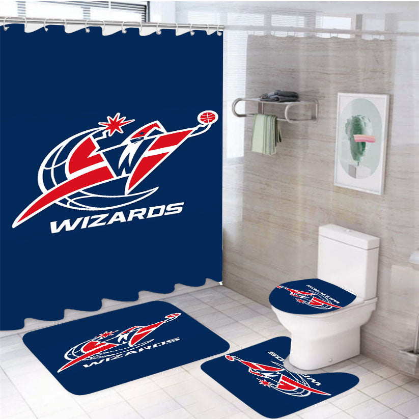 Washington Wizard 4Pcs Bathroom Set Shower Curtain