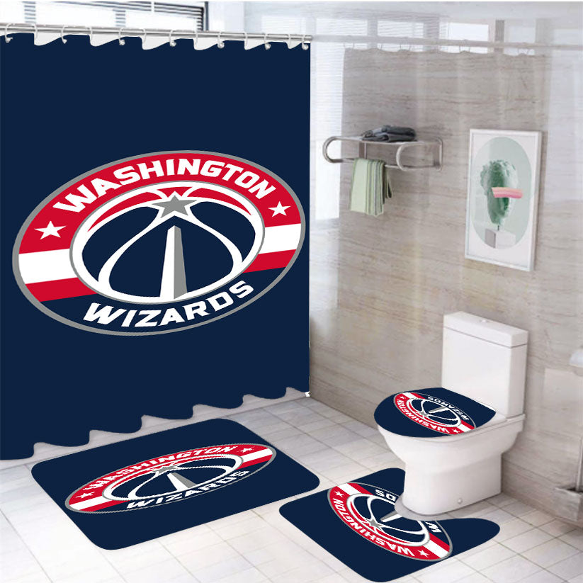 Washington Wizard Logo 4Pcs Bathroom Set Shower Curtain