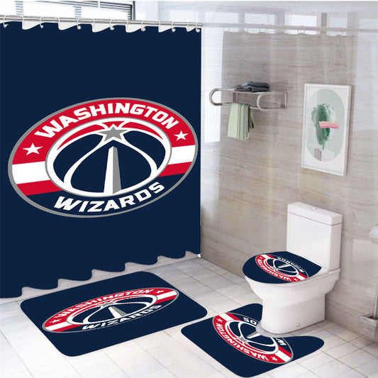 Washington Wizard Logo 4Pcs Bathroom Set Shower Curtain