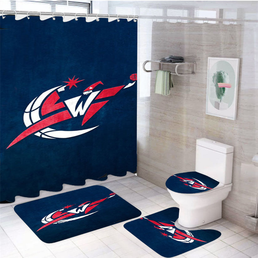 Washington Wizards 4Pcs Bathroom Set Shower Curtain