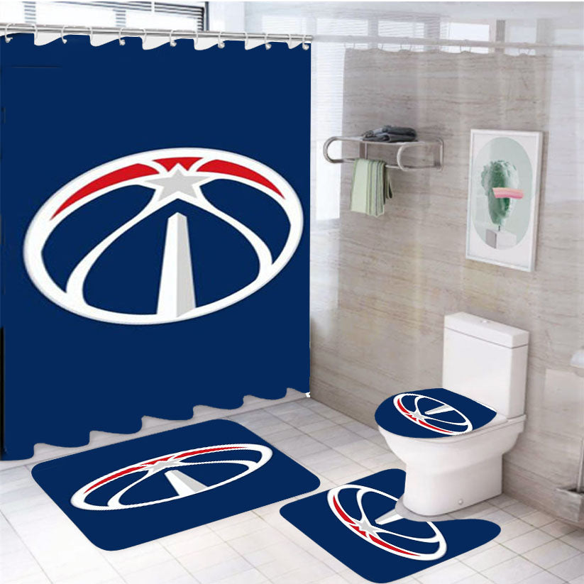 Washington Wizards Symbol 4Pcs Bathroom Set Shower Curtain