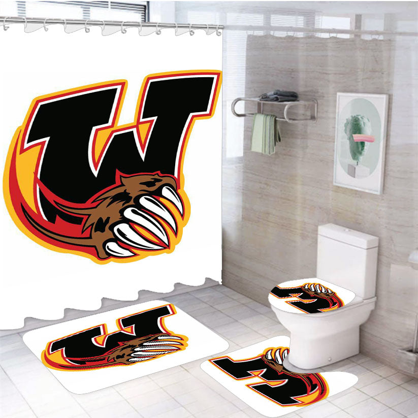 Wild Logo Hockey 4Pcs Bathroom Set Shower Curtain