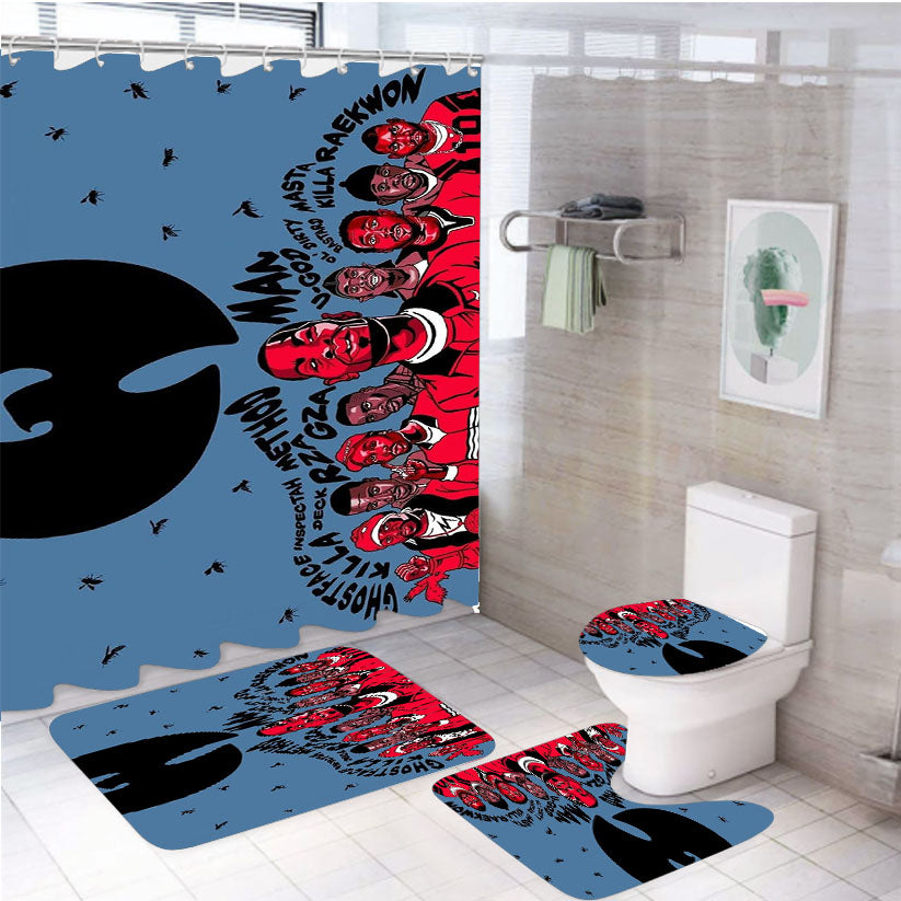 Wu Tang Clan Art Killa Bees 4Pcs Bathroom Set Shower Curtain