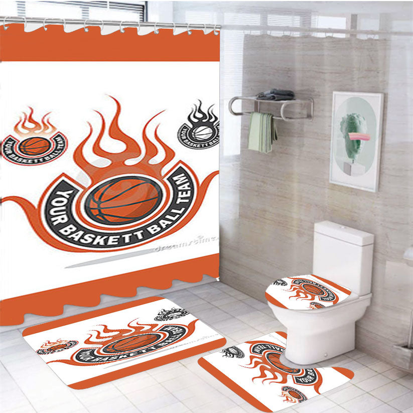 Your Basketball Team 4Pcs Bathroom Set Shower Curtain