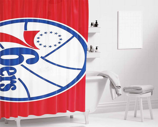 76Ers Emblem Bathroom Shower Curtain Fabric Waterproof | 66 X 72 Inch