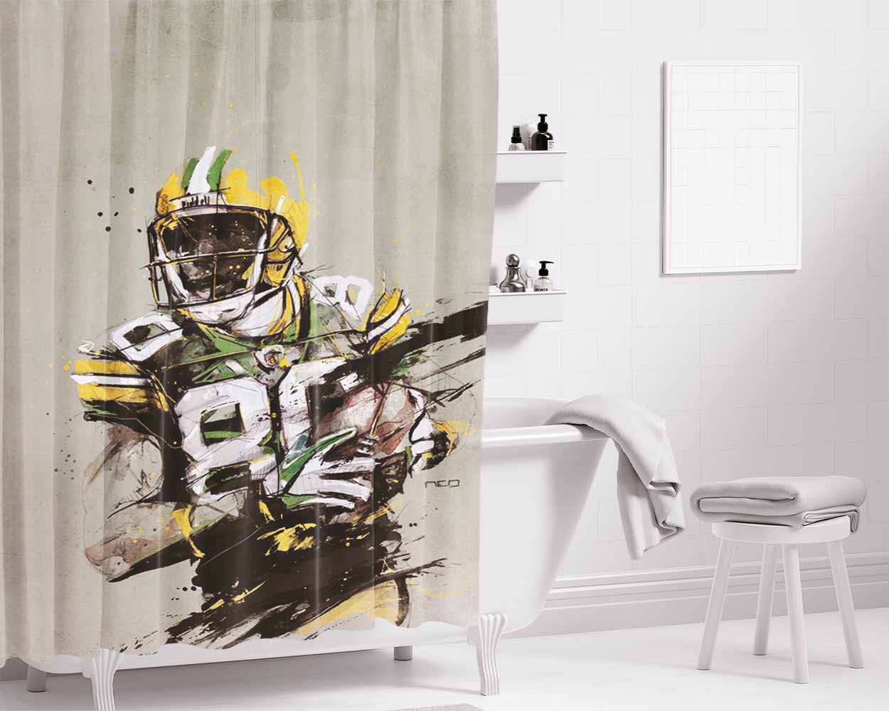 2016 Nba Playoffs Logo Wood Bathroom Shower Curtain Fabric Waterproof | 66 X 72 Inch