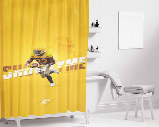 Aaron Jones Green Bay Nfl Bathroom Shower Curtain Fabric Waterproof | 66 X 72 Inch