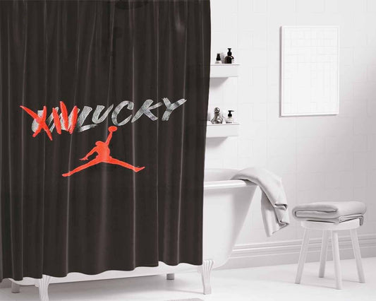 Air Jordan New Logo Bathroom Shower Curtain Fabric Waterproof | 66 X 72 Inch