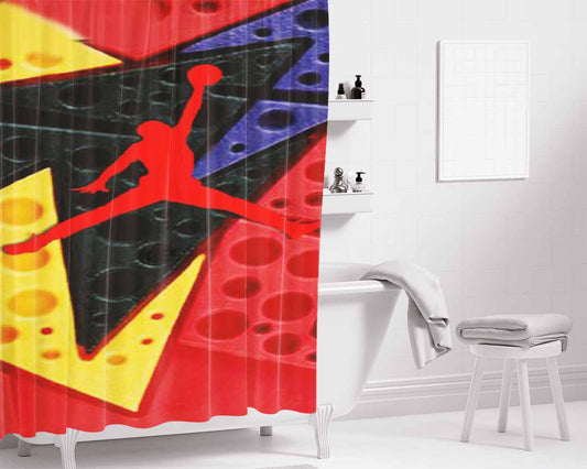 Air Jordan Retro 7 Raptors Bathroom Shower Curtain Fabric Waterproof | 66 X 72 Inch