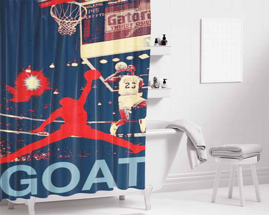 Air Jordan Wallpaper Bathroom Shower Curtain Fabric Waterproof | 66 X 72 Inch
