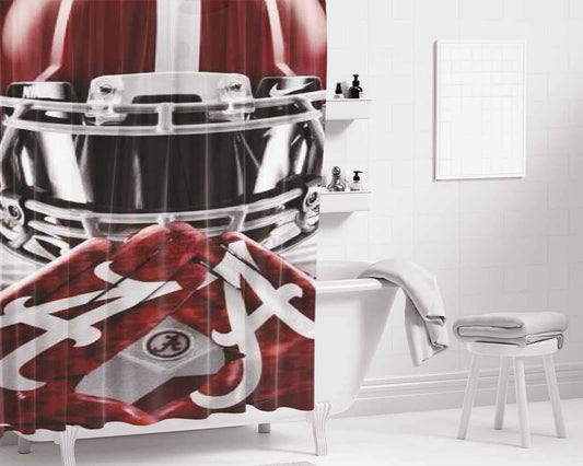 Alabama Football Bathroom Shower Curtain Fabric Waterproof | 66 X 72 Inch