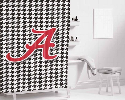 Alabama Tide Bathroom Shower Curtain Fabric Waterproof | 66 X 72 Inch