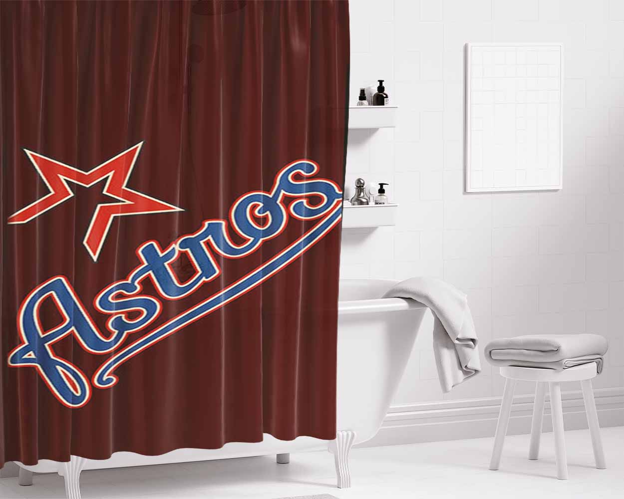 Astors Bathroom Shower Curtain Fabric Waterproof | 66 X 72 Inch