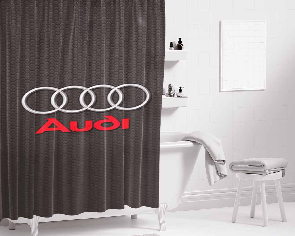 Audi Logo 1 Bathroom Shower Curtain Fabric Waterproof | 66 X 72 Inch