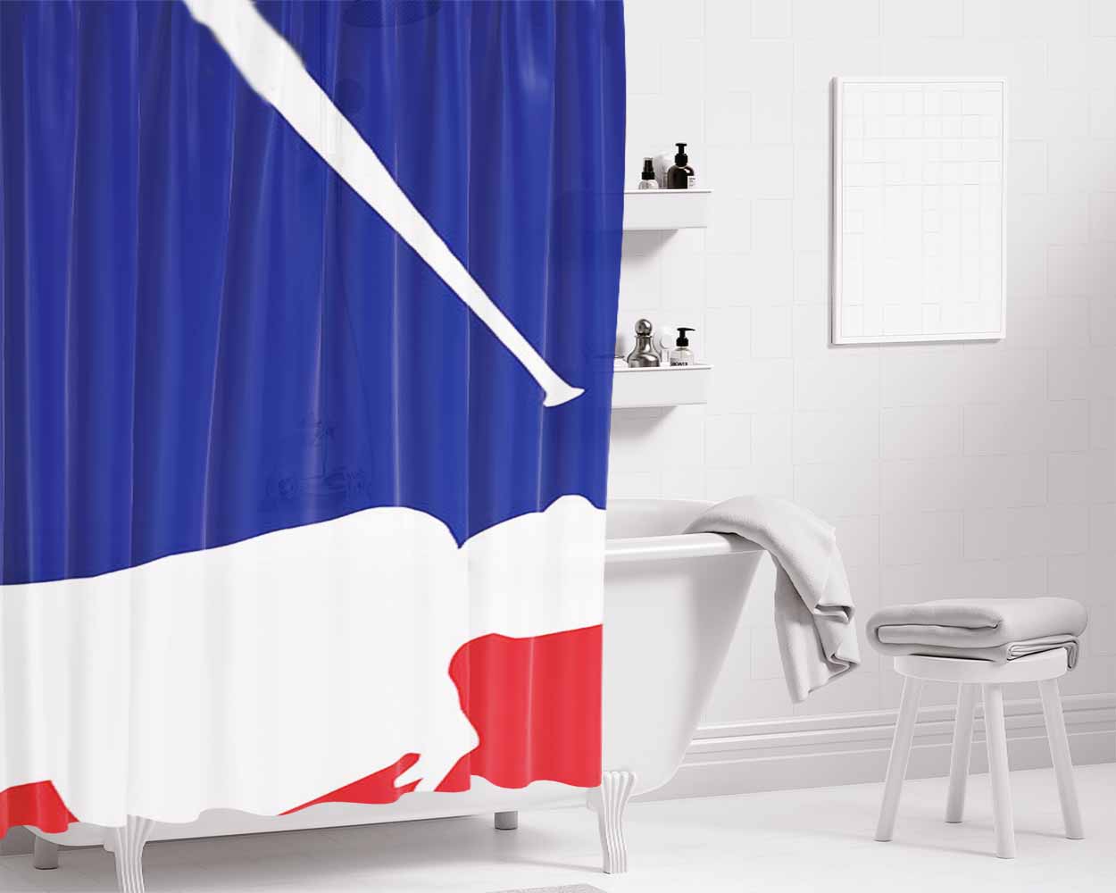 Baseball Last Day Bathroom Shower Curtain Fabric Waterproof | 66 X 72 Inch