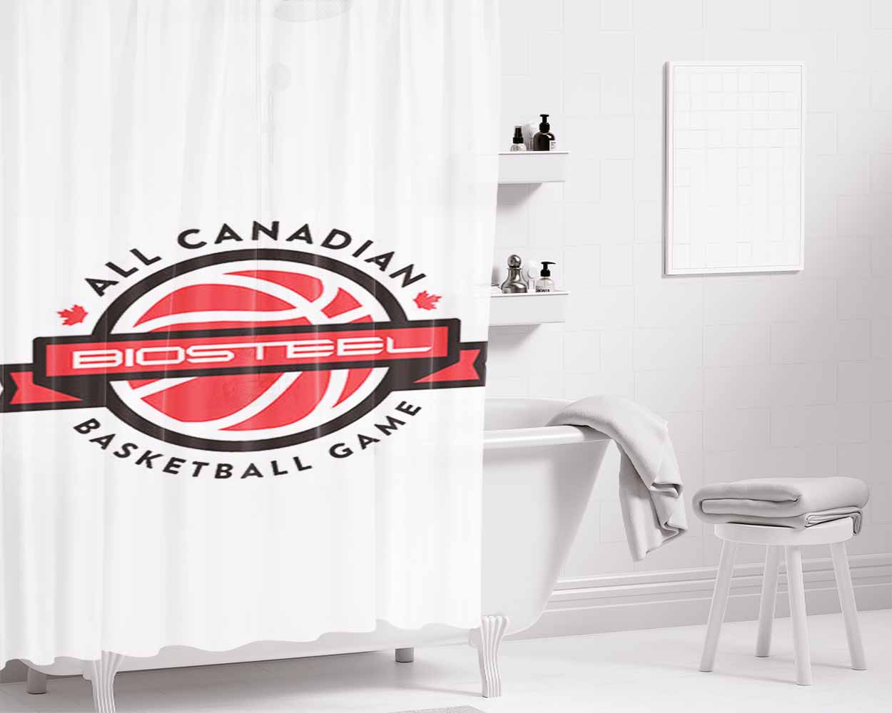 Biosteel Bathroom Shower Curtain Fabric Waterproof | 66 X 72 Inch