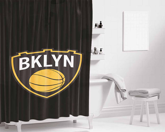 Bklyn Bathroom Shower Curtain Fabric Waterproof | 66 X 72 Inch