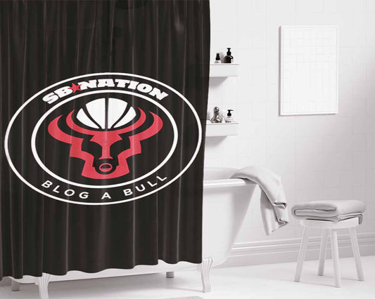 Blog A Bull Miami Heat Bathroom Shower Curtain Fabric Waterproof | 66 X 72 Inch