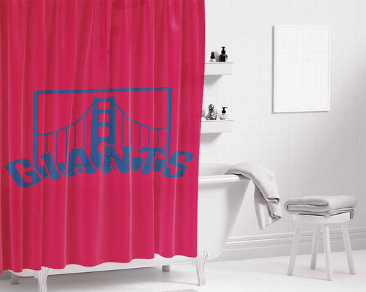 Blue Giants Bathroom Shower Curtain Fabric Waterproof | 66 X 72 Inch