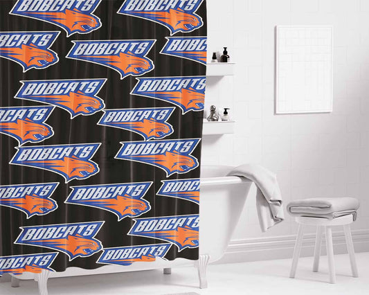 Bobcats Nba Baske Bathroom Shower Curtain Fabric Waterproof | 66 X 72 Inch