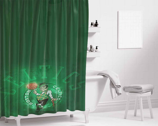 Boston Celtic Cover Bathroom Shower Curtain Fabric Waterproof | 66 X 72 Inch
