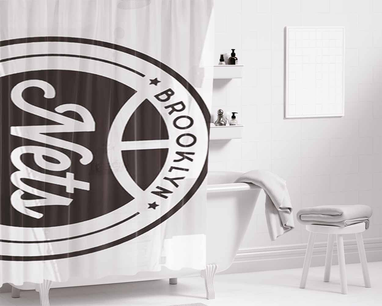 Broo Nets Bathroom Shower Curtain Fabric Waterproof | 66 X 72 Inch
