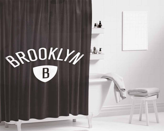 Brookly White Cover Bathroom Shower Curtain Fabric Waterproof | 66 X 72 Inch