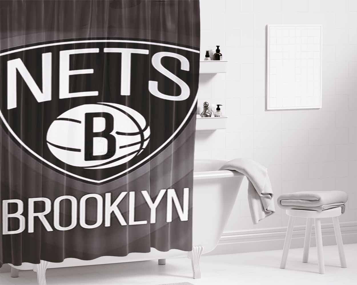 Brooklyn Blur Bathroom Shower Curtain Fabric Waterproof | 66 X 72 Inch