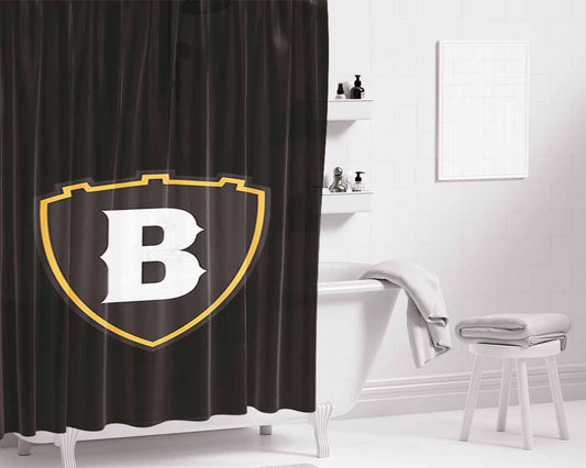 Brooklyn Nets Logos Bathroom Shower Curtain Fabric Waterproof | 66 X 72 Inch