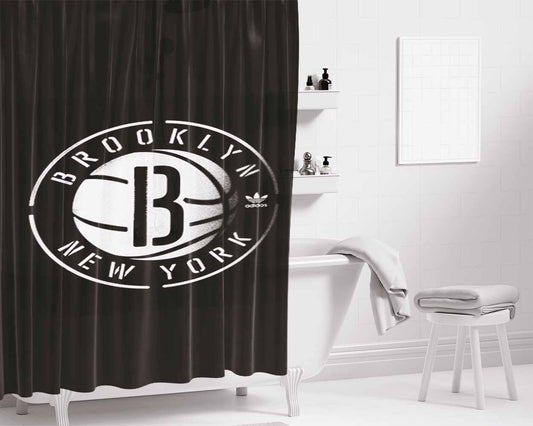Brooklyn New York Bathroom Shower Curtain Fabric Waterproof | 66 X 72 Inch